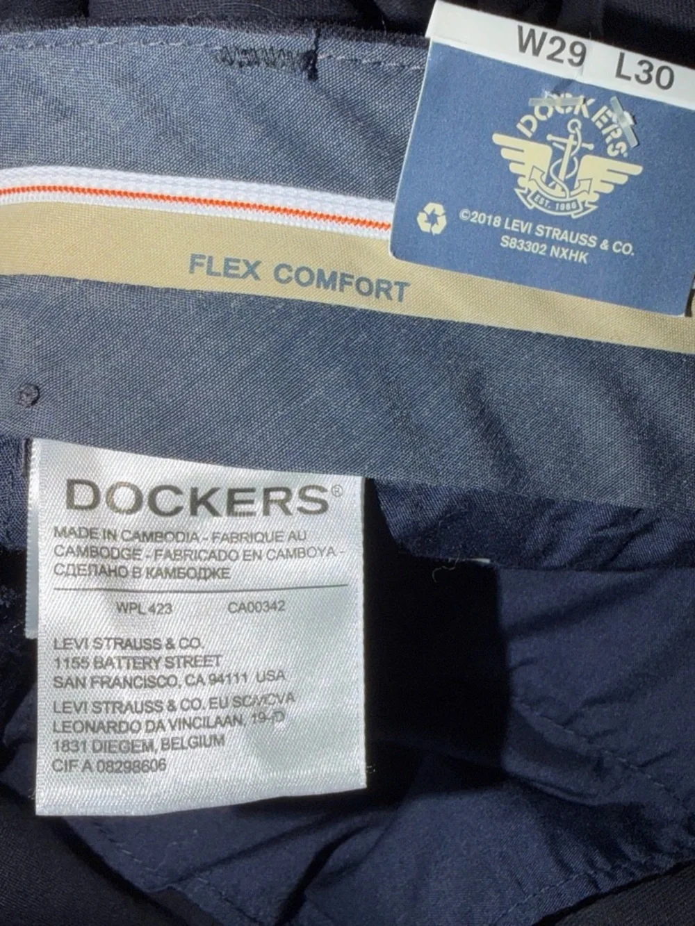 Signature Khaki Straight Fit Pants - Navy